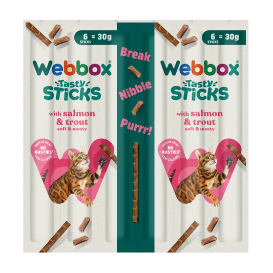 Webbox Cat Treat Tasty Sticks Salmon & Trout 30 g (6 pcs)