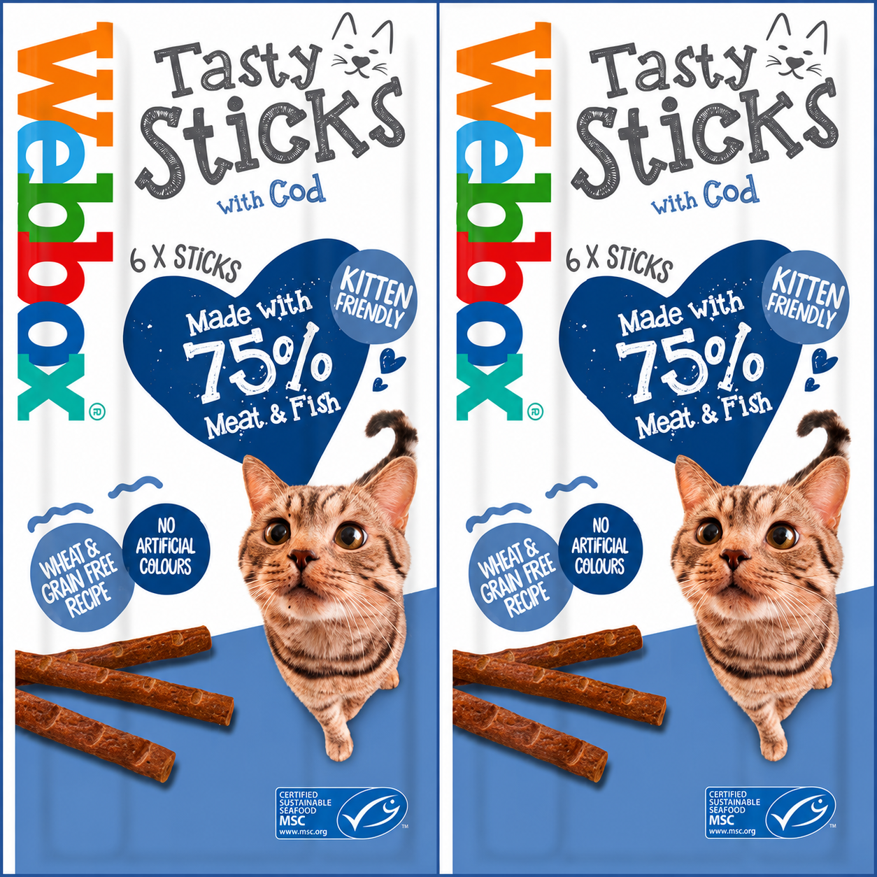 Webbox Cat Treat Tasty Sticks Cod 30 g (6 pcs)