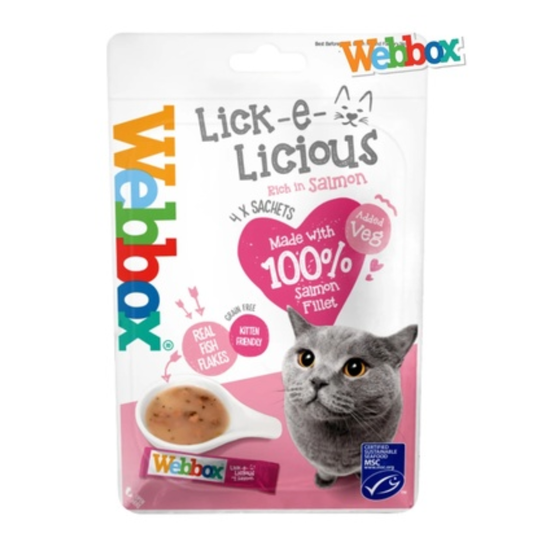 Webbox Cat Treat Lick-e-Licious Salmon 80 g (4 pcs)