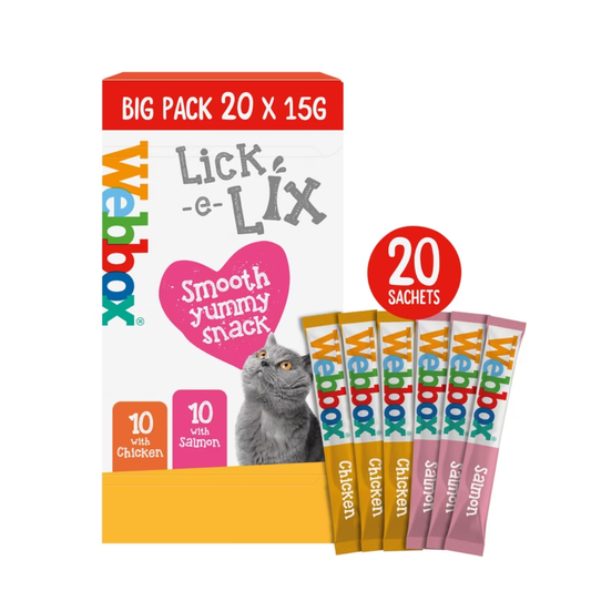 Webbox Lick-e-Lix Mix Variety Mega Pack Cat Treats 20 x 15 g