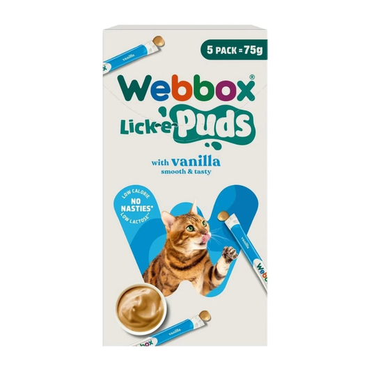 Webbox Lick-e-Puds with Vanilla Cat Treats 5 x 15 g