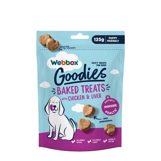 Webbox Goodies Chicken & Liver Baked Dog Treats 125 g