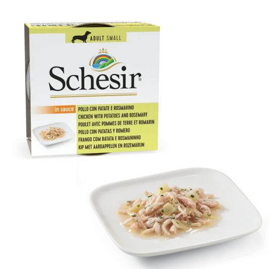 Schesir Chicken with Potatoes and Rosemary Wet Dog Food, 85g