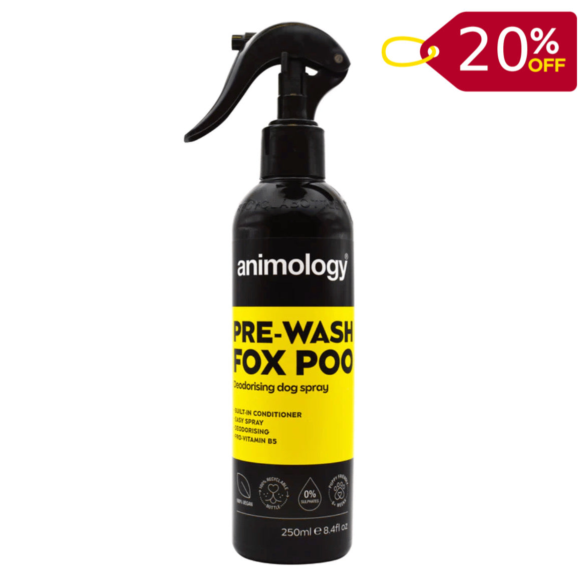 Animology Pre-Wash Fox Poo Deodorising - 250 ML