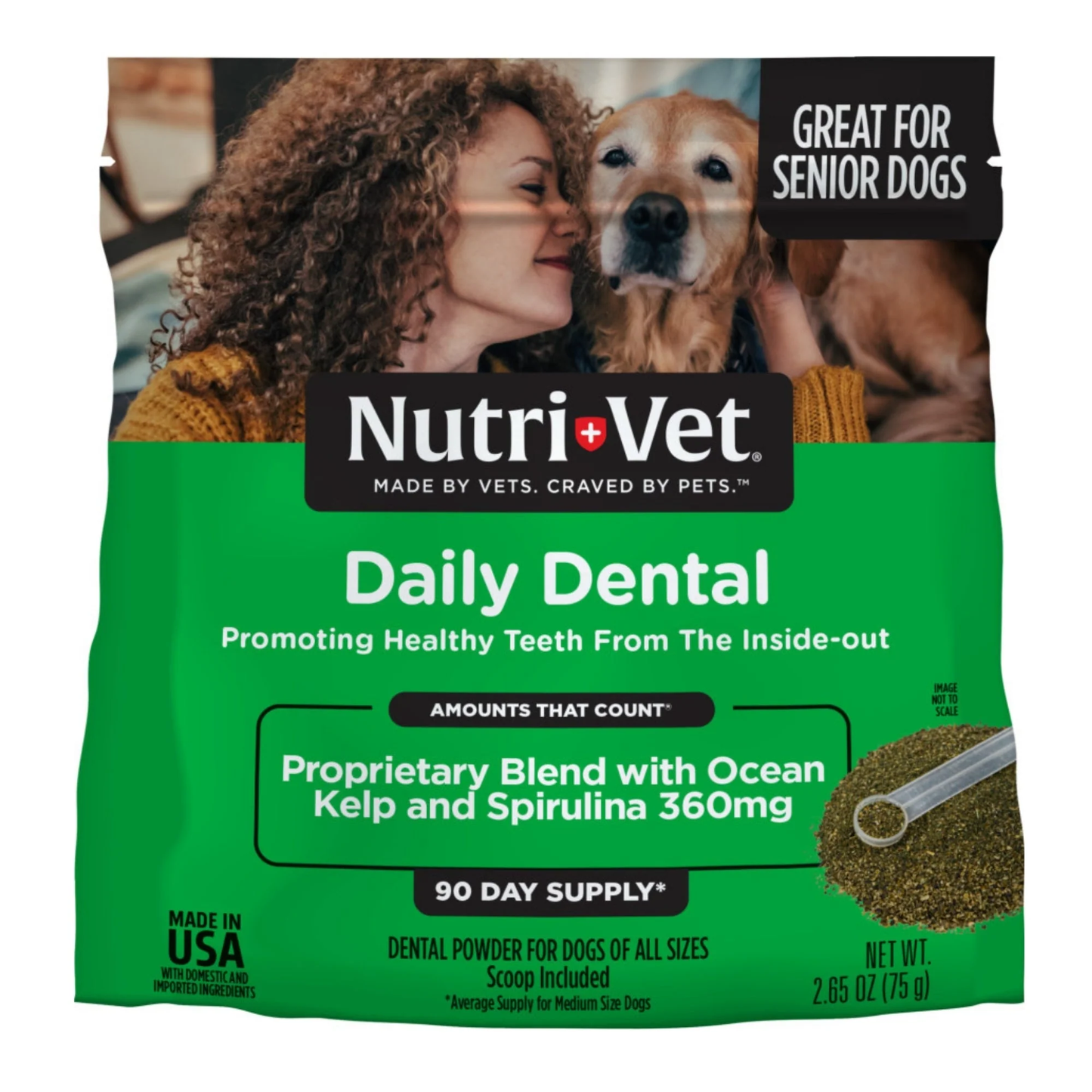 Nutri-Vet Daily Dental Powder for Dogs  2.65 Oz