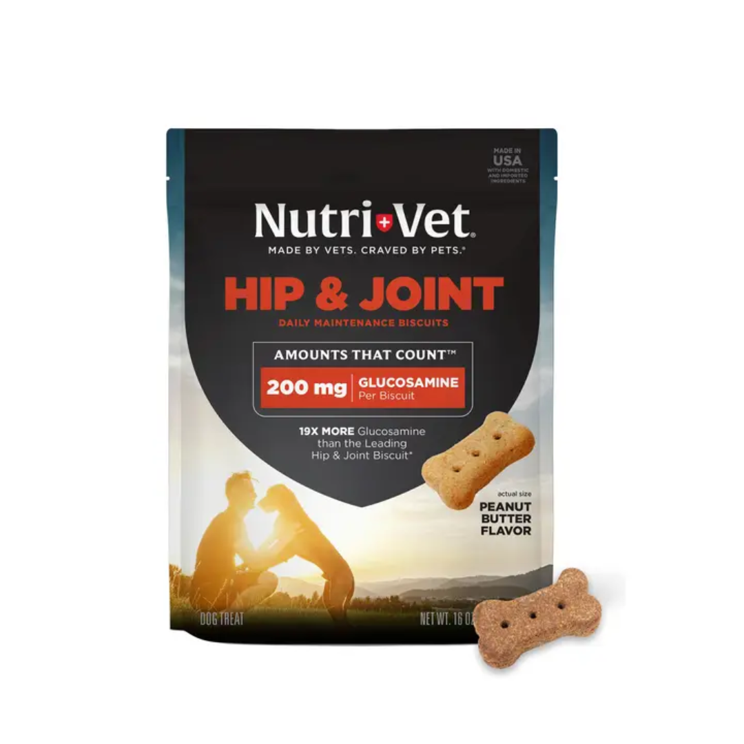 Nutri-Vet Hip & Joint Biscuits for Dogs  16 oz