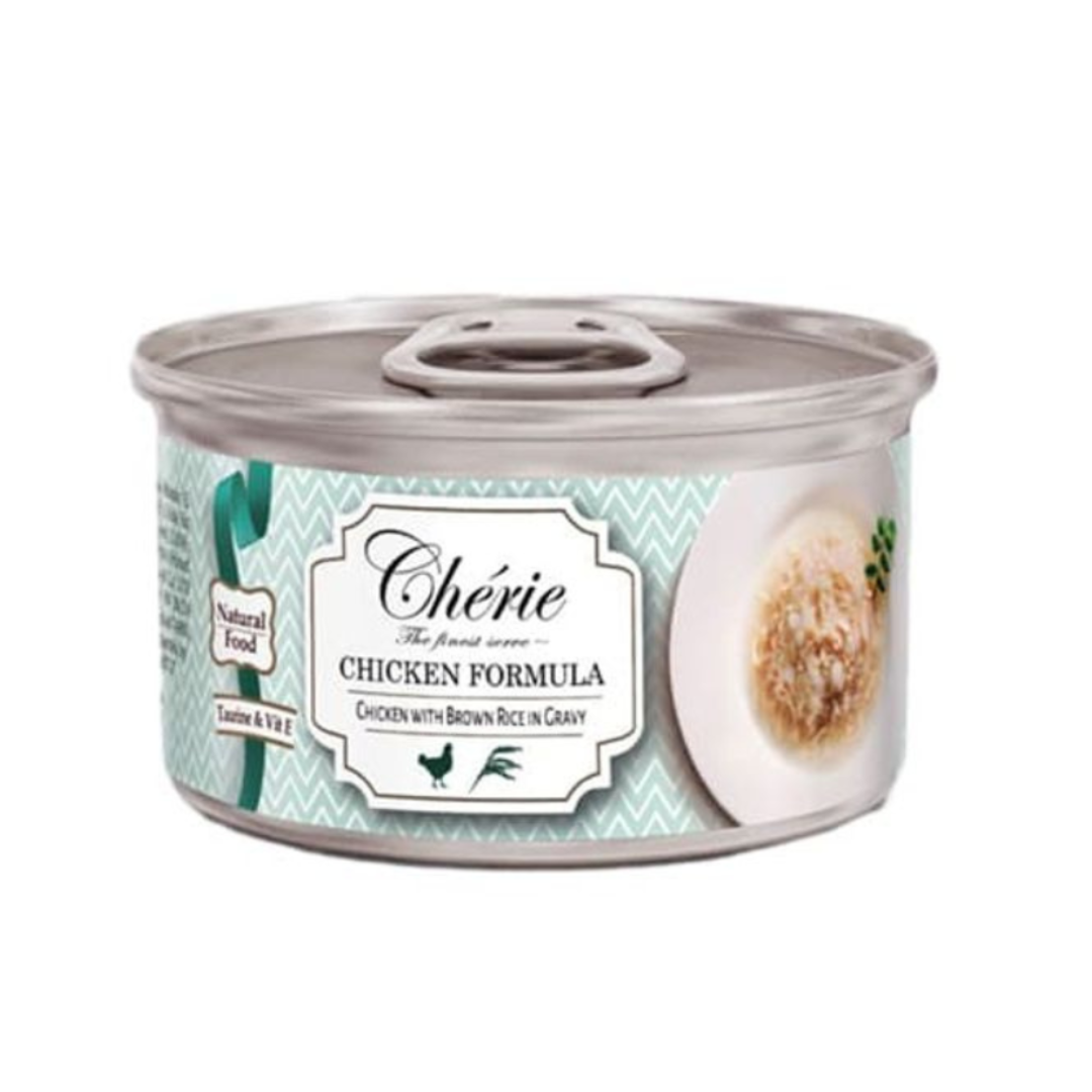 Cherie Wet Food  Chicken with Brown  Rice in Gravy 80g