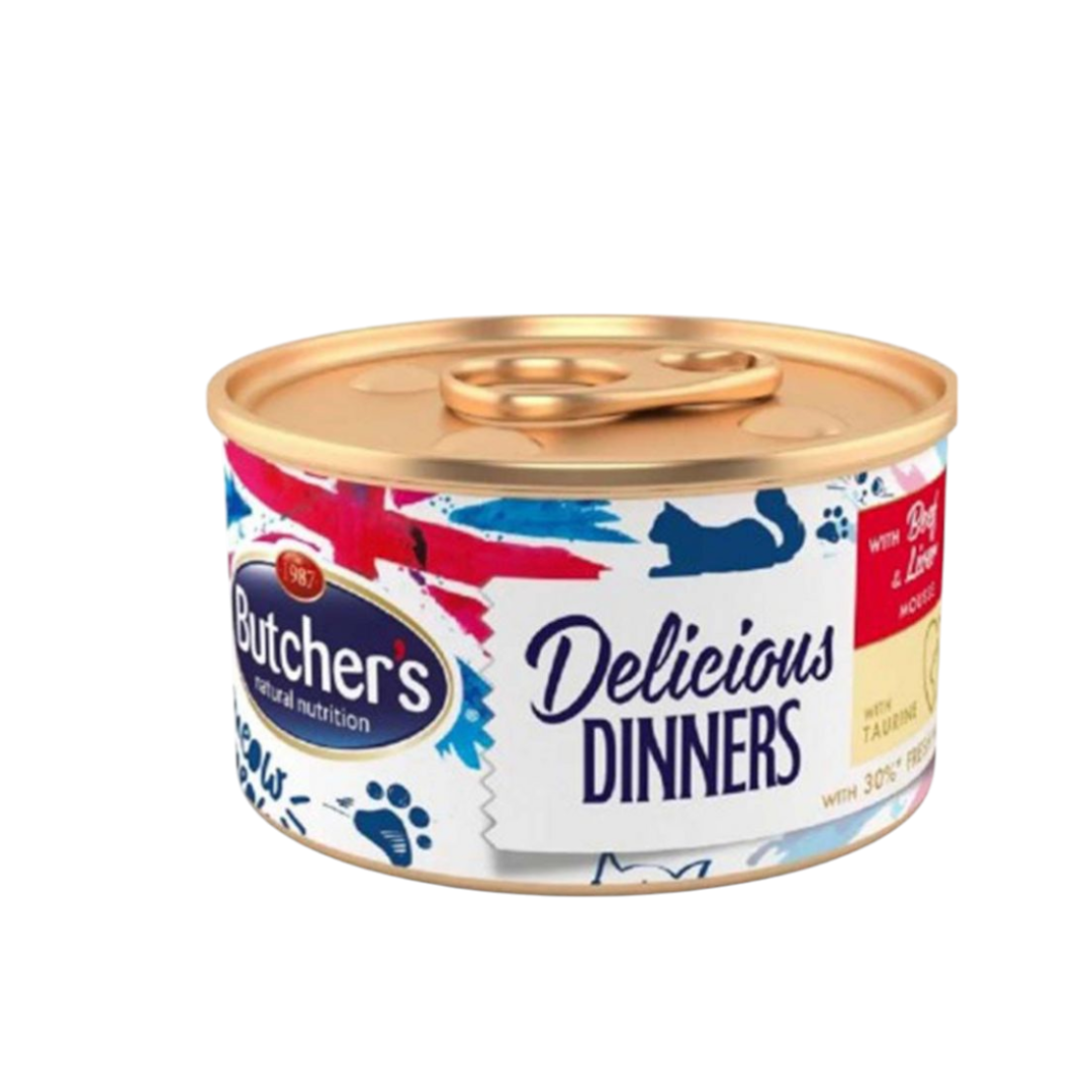 Butcher's DD Cat W/Beef & Liver Mousse 85 Gr.