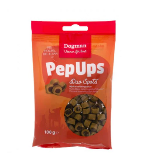 دوغ مان - بيبس ديو سبوت (دجاج، لحم بقري، ولحم ضأن) ١٠٠ غرام