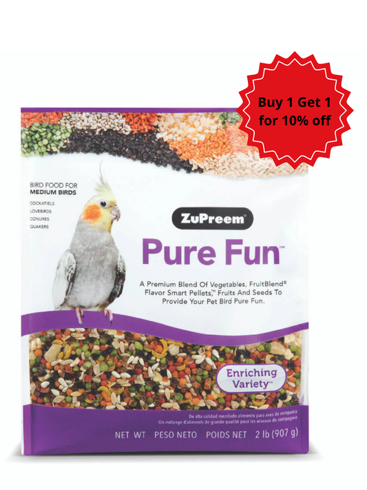 Zupreem -  Pure Fun Medium Birds 2lb (0.91kg)