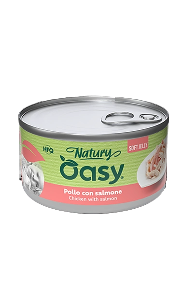 Oasy Wet Cat Natury Soft Jelly - Chicken with Salmon 85g