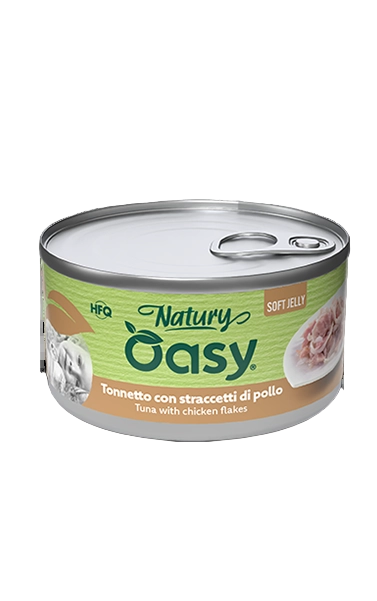 Oasy Wet Cat Natury Soft Jelly - Tuna with chicken flakes 85g