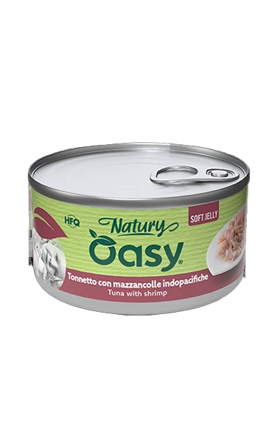 Oasy Wet Cat Natury Soft Jelly - Tuna with shrimp 85g