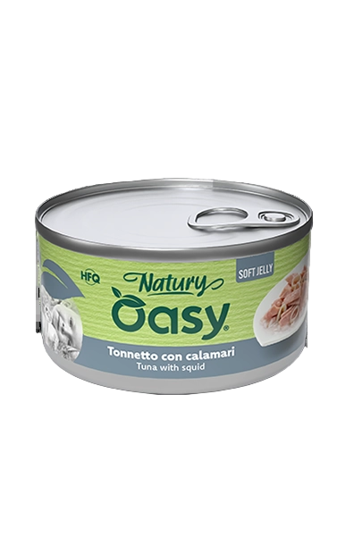 Oasy Wet Cat Natury Soft Jelly - Tuna with Squid 85g