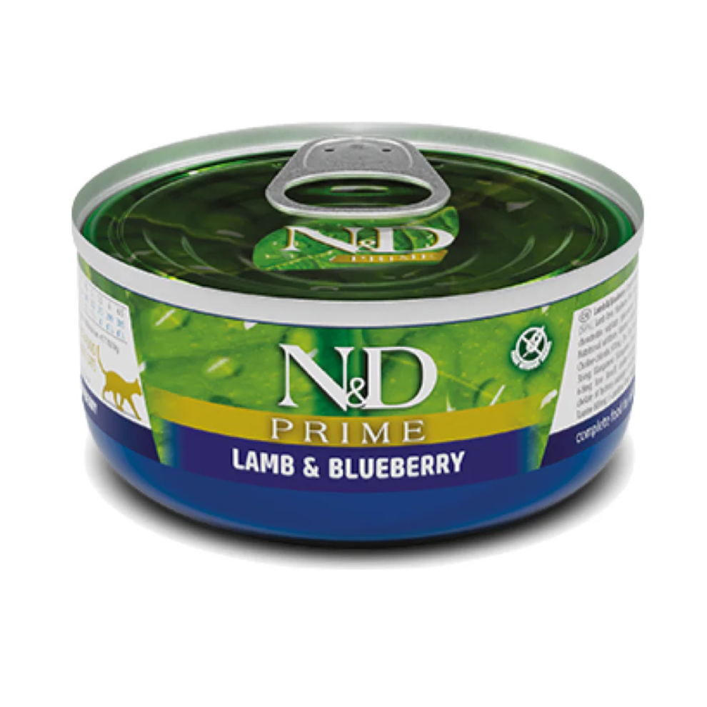Farmina Natural & Delicious Prime Feline Lamb & Blueberry Canned Cat Food - 70g