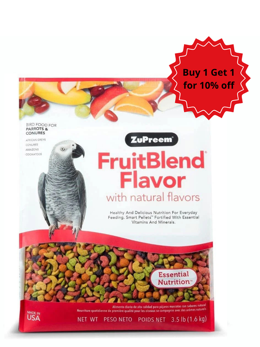طعام زوبريم للببغاوات المتوسطة والكبيرة بنكهة مزيج الفواكة حجم العبوة 3.5 رطل (1.59 كجم)