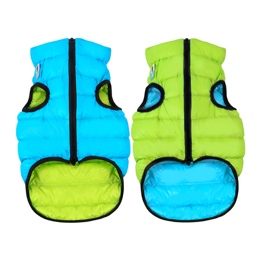 AiryVest Double-sided jacket for dogs S30 Light blue-Lime