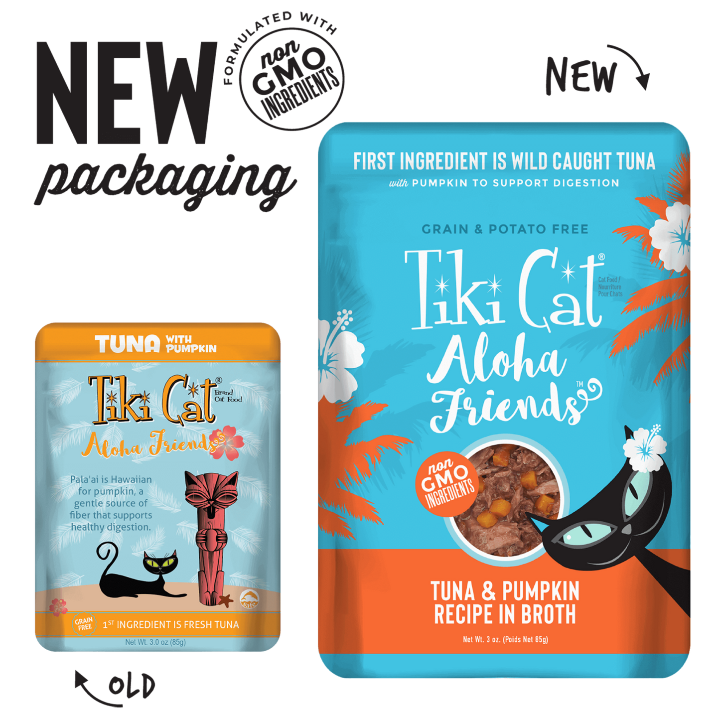 TikiCat Aloha Friends Tuna & Pumpkin Cat wet Food,85gm