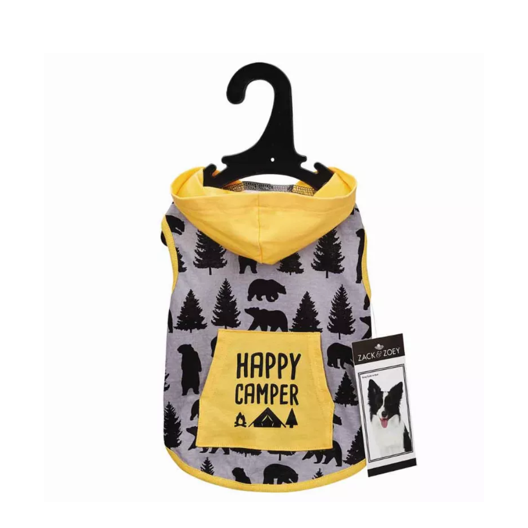 Zack & Zoey Happy Camper Tank - Yellow&gray - Different sizes