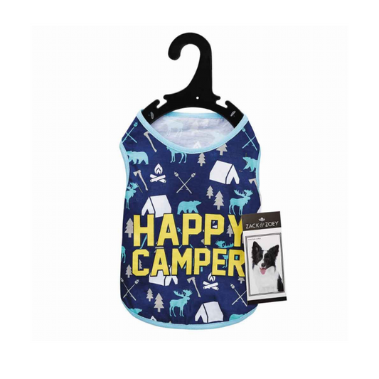 Zack & Zoey Happy Camper Tank - Blue - Different sizes