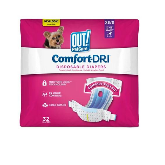 OUT! Disposable32 Diapers Female - XS/S - Manna Pro