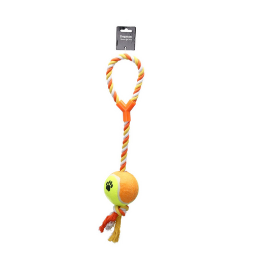 Dogman Toy Rope with XL ball Orange XL 53cm