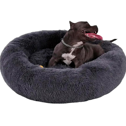 PAF - Soft Plush Round Pet Nests for Dog Cat Sofa 60 CM - Grey