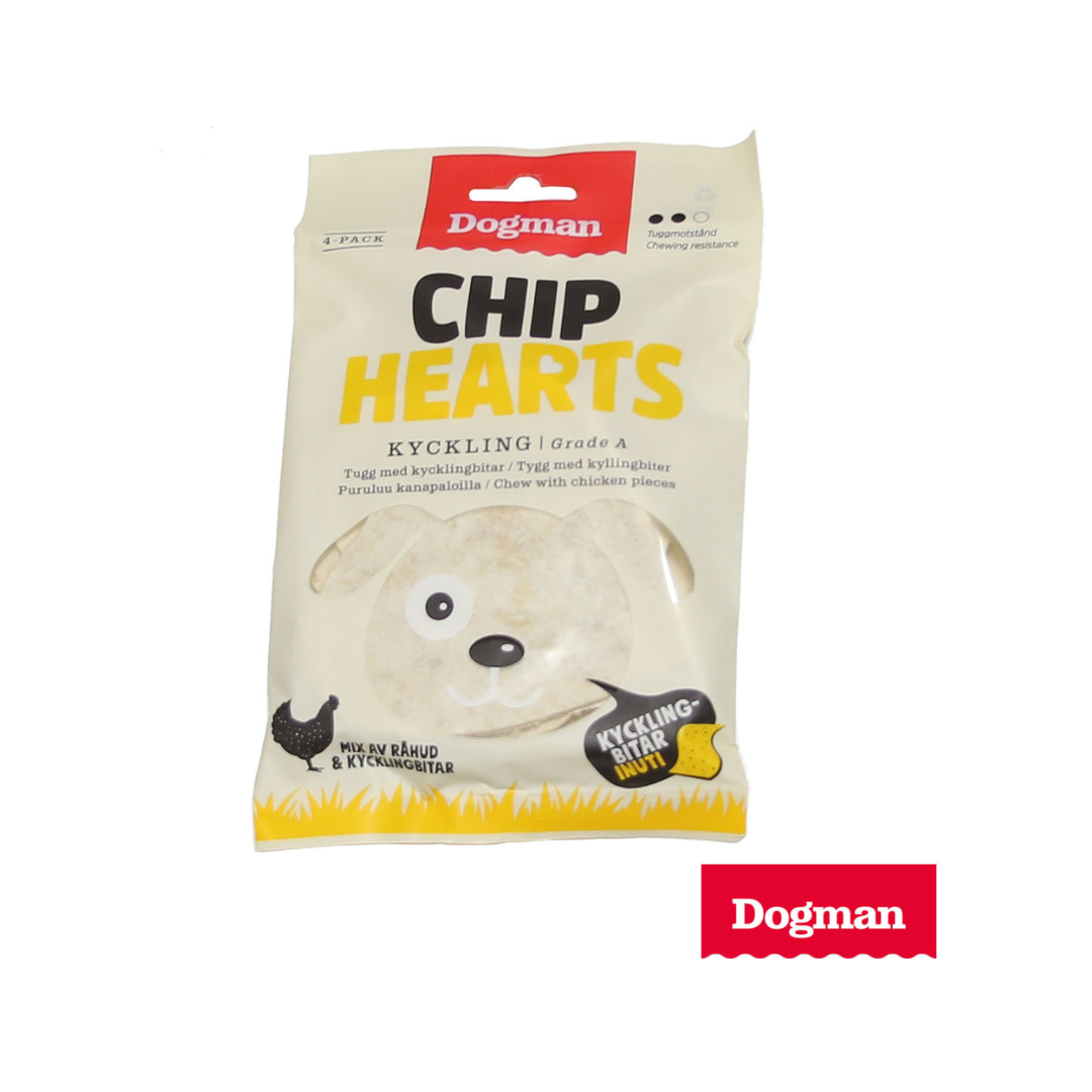 Dogman -Chicken Chip hearts 4p