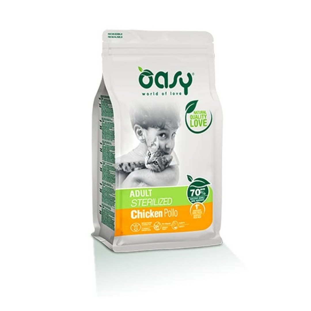 Oasy Cat  Dry Food Chicken Adult Sterilized  1.5kg