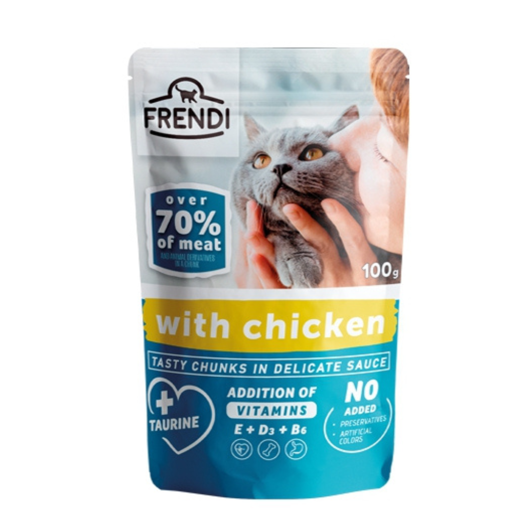 Frendi Wet Food  Pieces in sauce with chicken - Cat food 100 g