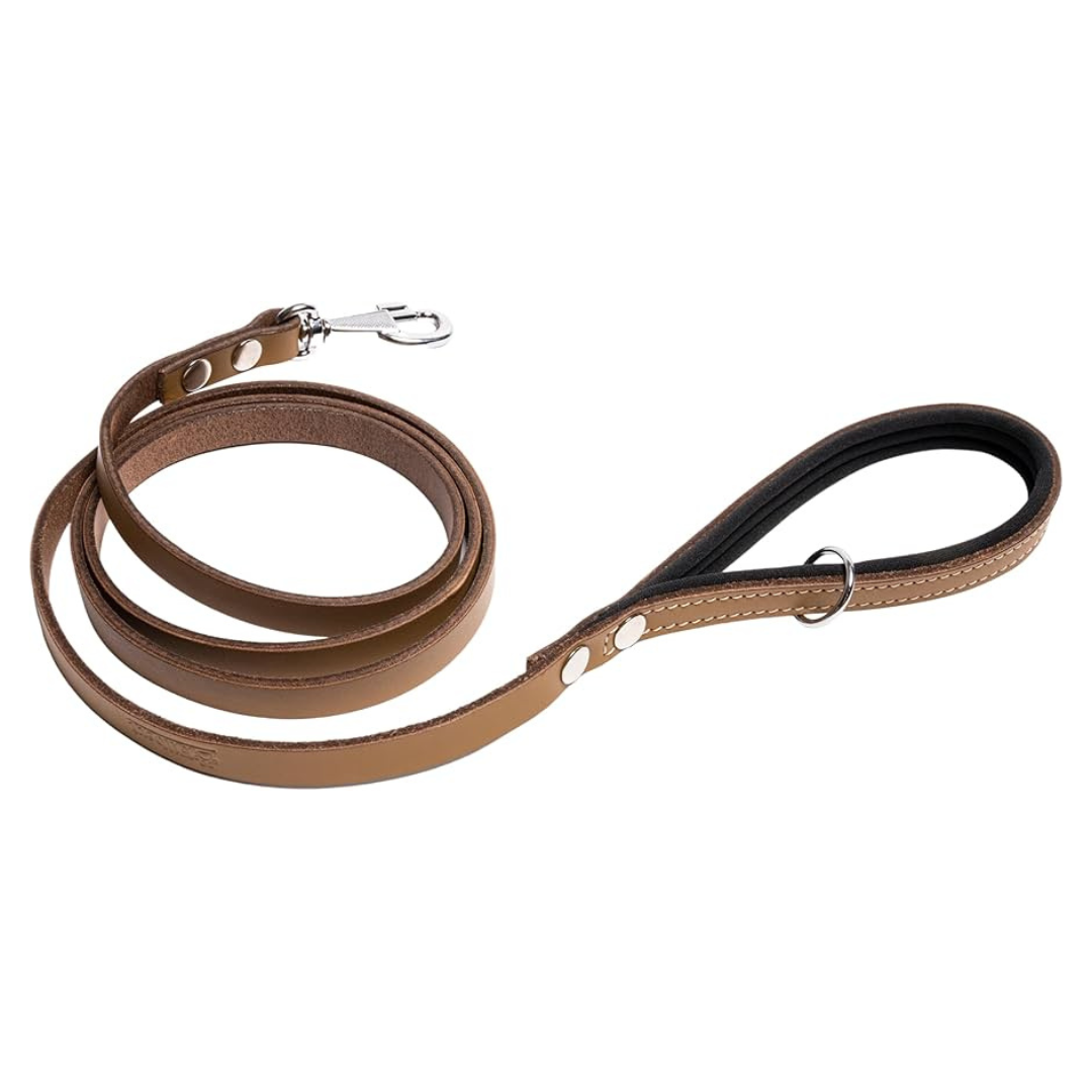 Dogman Leather leash Lina Brown 6mm 180cm