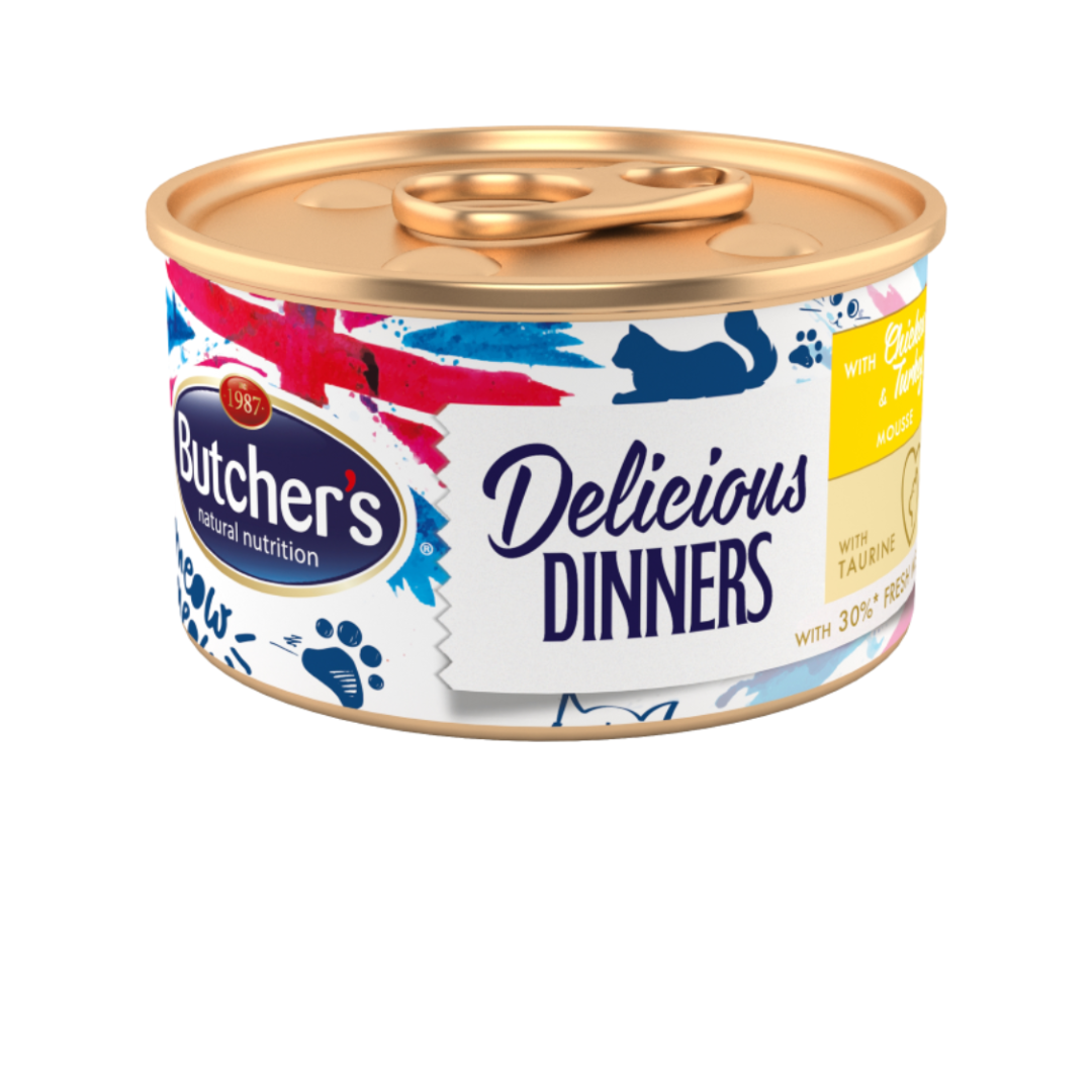 Butcher's DD Wet Food Cat W/Chicken & Turkey Mousse 85 Gr.