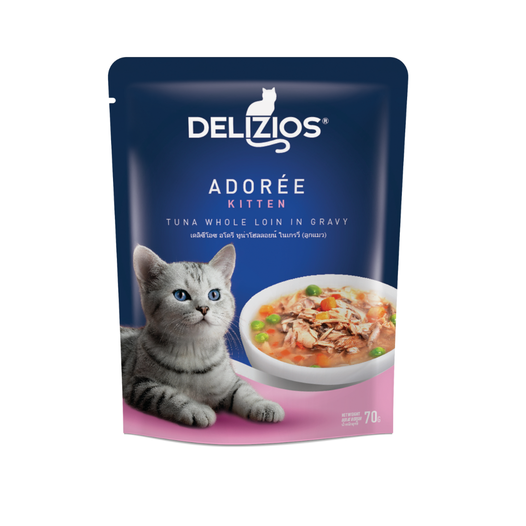 DELIZIOS ADORÉE TUNA WHOLE LOIN IN GRAVY (KITTEN) 70g