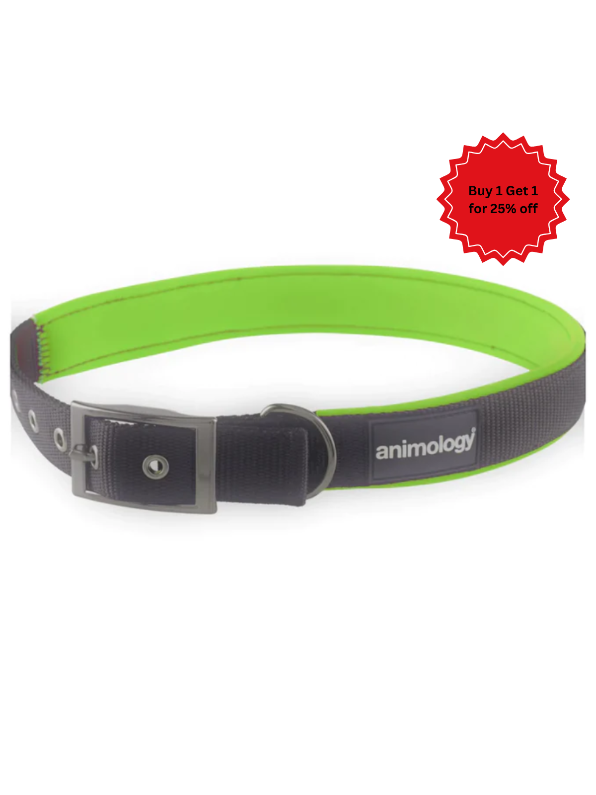 Animology Padded Buckled Collar – Green