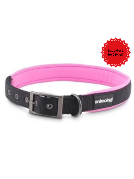 Animology Padded Buckled Collar – Pink