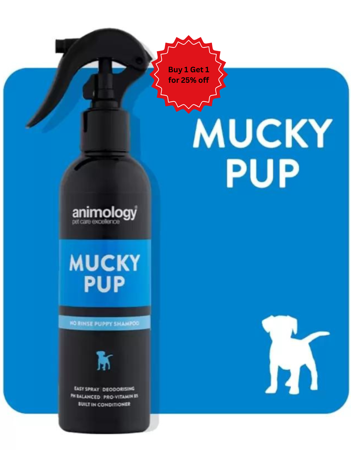 Animology Mucky Pup No Rinse Puppy Shampoo Spray 250 ml