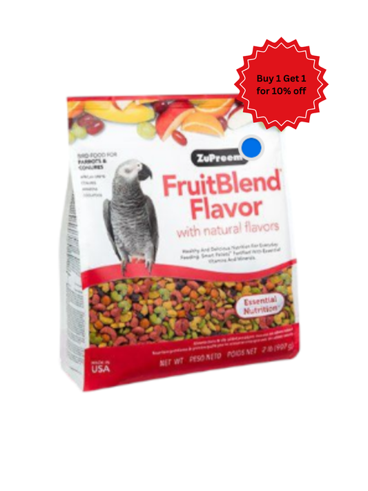 Zupreem -  FruitBlend Flavor Medium & Large Parrot Food 2lb (0.91kg)