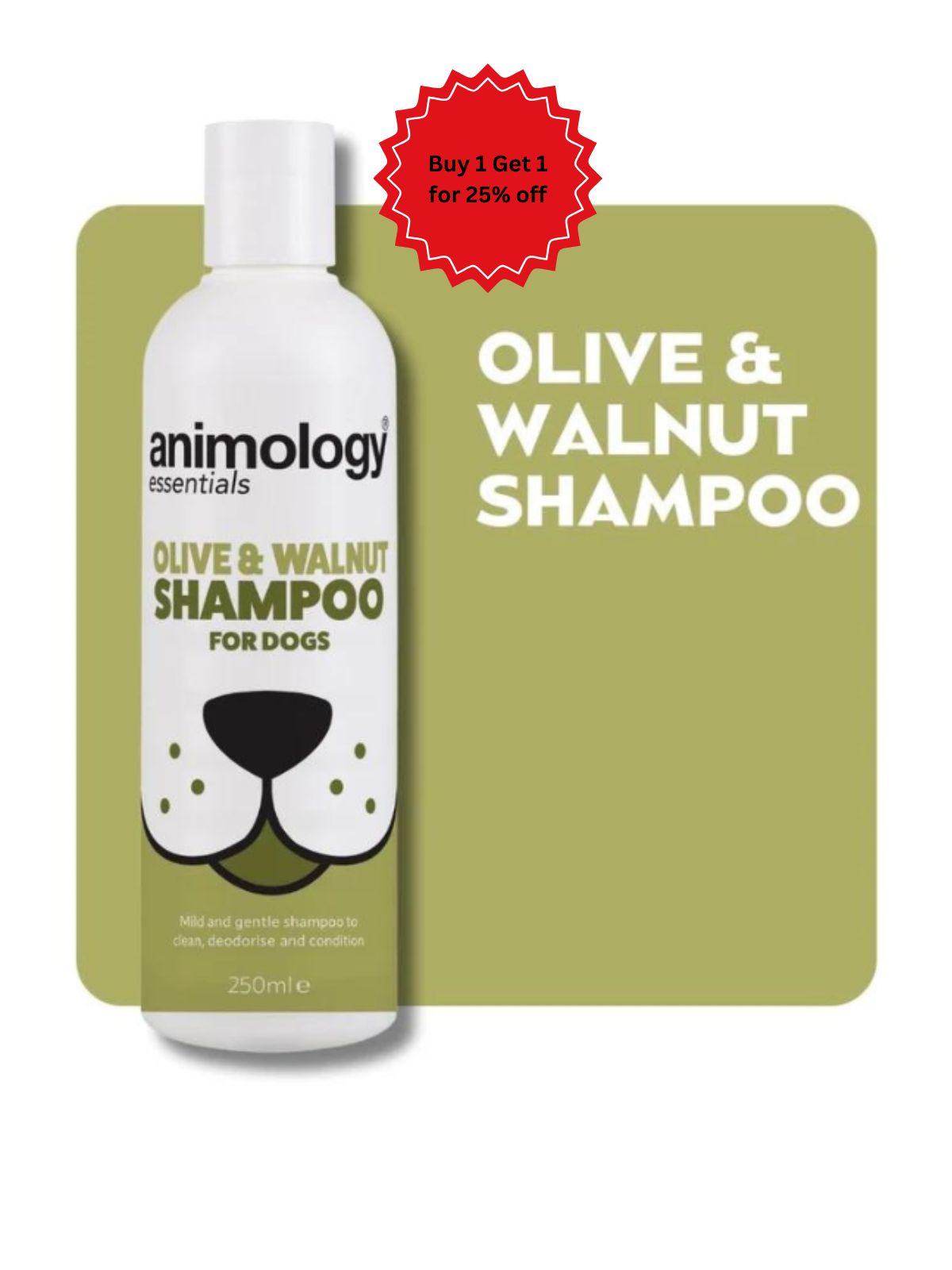 Animology Essentials Olive & Walnut Shampoo 250ml
