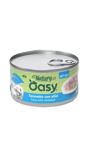 Oasy Wet Cat Natury Soft Jelly - Tuna with Whitebbait 85 g
