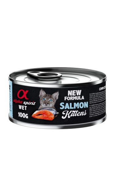 Alpha Spirit  -   Wet Food for Kittens Salmon cans 100 g