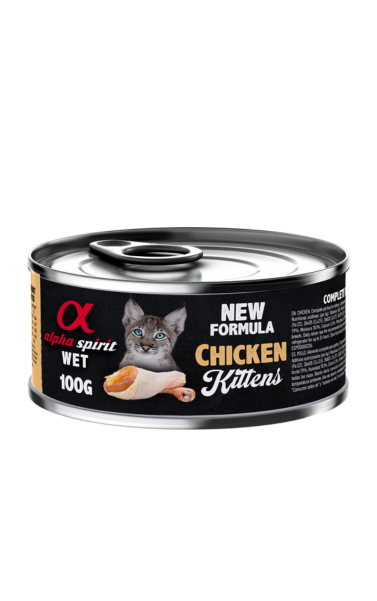 Alpha Spirit  -   Wet Food for Kittens Chicken cans 100 g