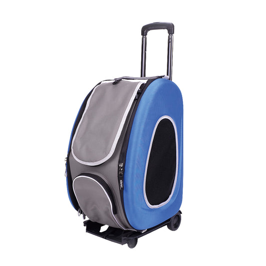 Ibiyaya Convertible Pet Carrier with Wheels- 34*30 - Royal Blue