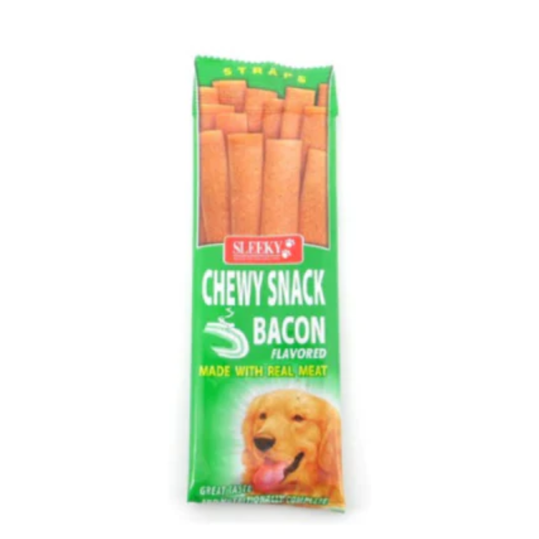 Sleeky Dog Food Bacon Flavour Strap 50Gram