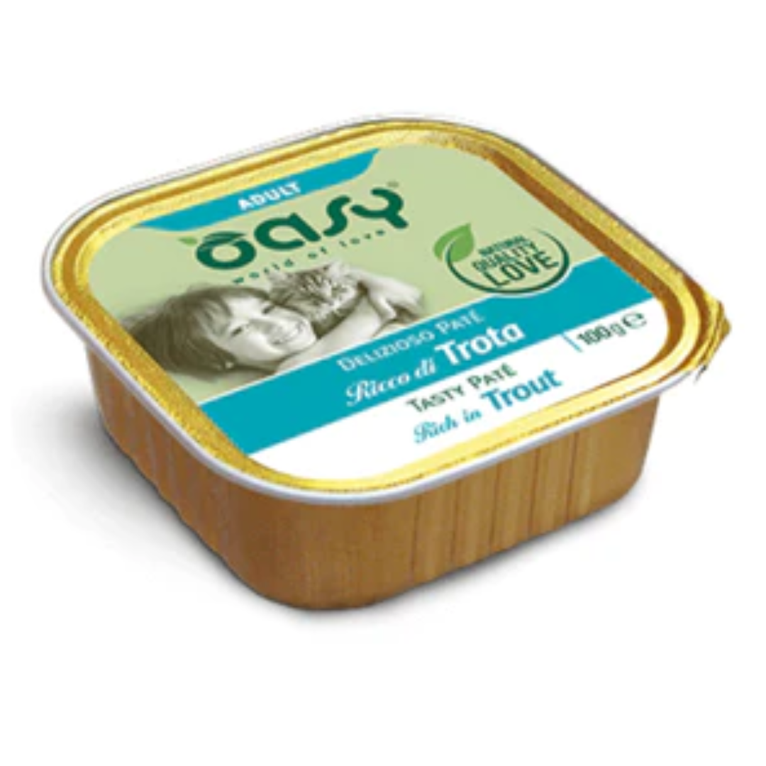 Oasy  Wet Food Tasty Pate Rich in Trout 100g