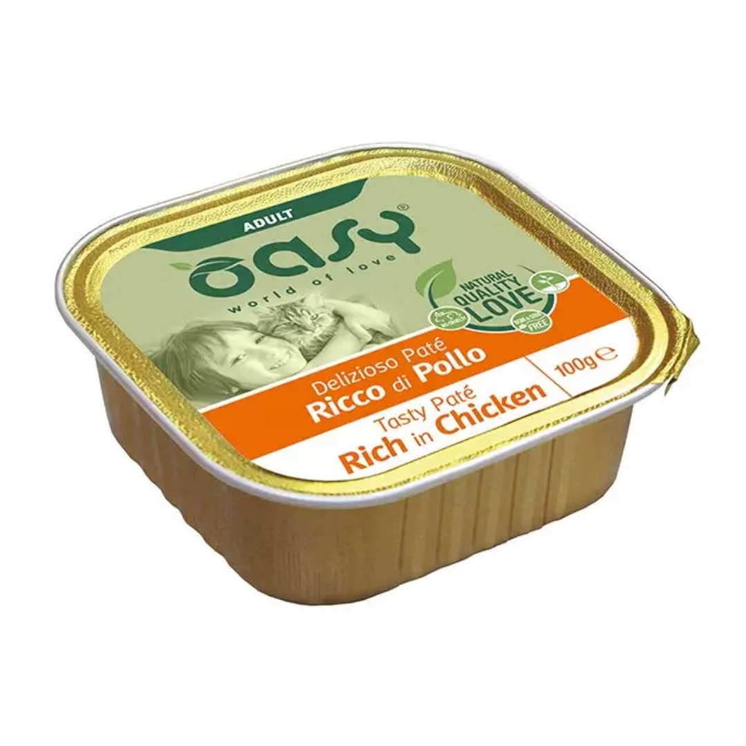 Oasy Wet Food  Tasty Pate rich in Chicken 100g