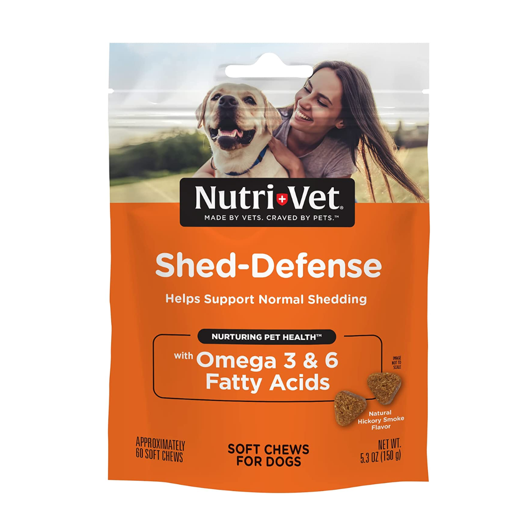 Nutri-Vet Shed Defense Soft Chews for Dogs 60 Count , 150gm.