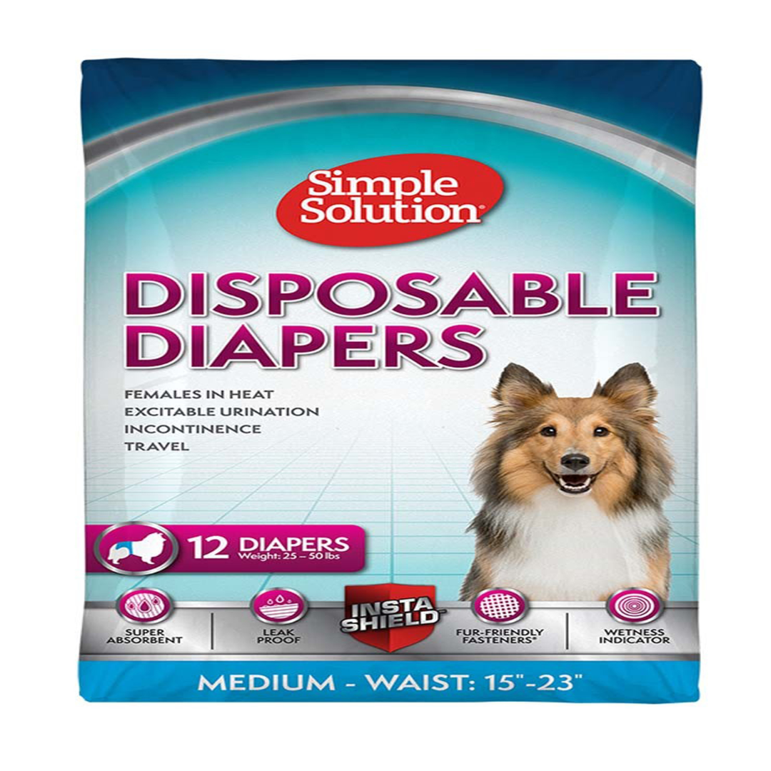 Simple Solution Disposable Diaper Medium 12 pack