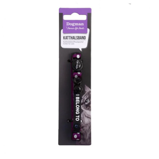DogMan-Cat Necklace Dot Purple (21-30cm×10mm)
