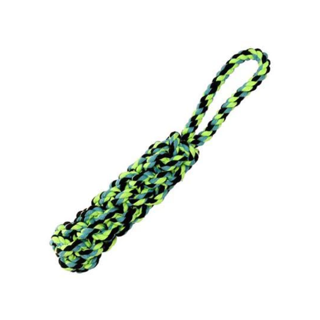 لعبة حبل دمية للكلاب لون أخضر - مقاس 30سم -  من دوج مان