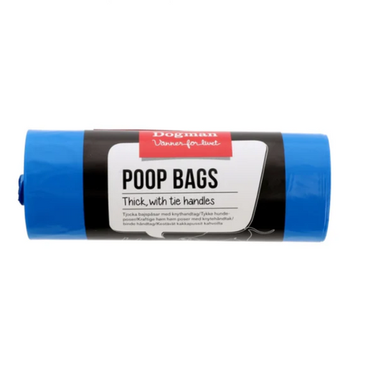 Dogman poo Blue bags with handle 50p.